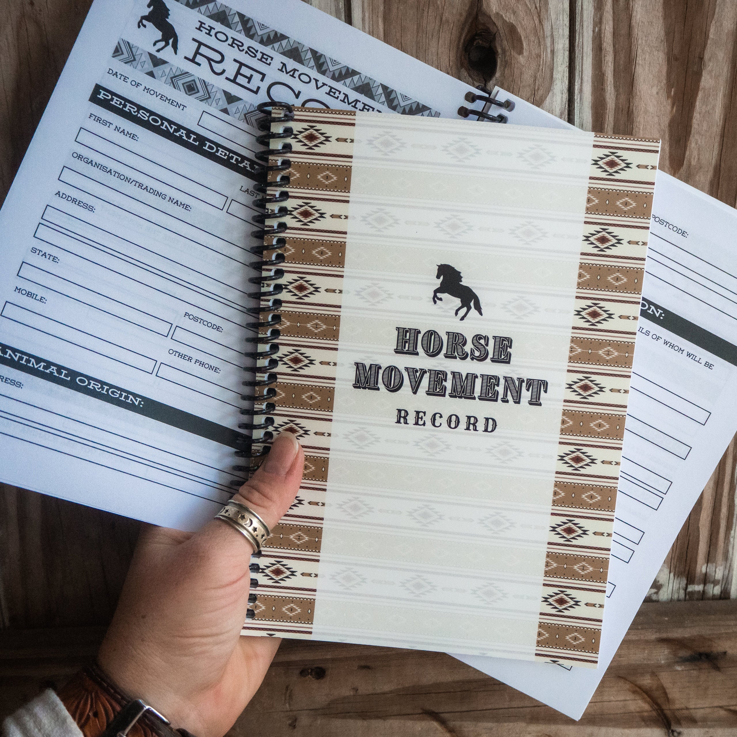 Horse Movement Record Book Red Dirt and Whimsy